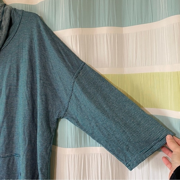 Three Dots Cowlneck Sweater Striped Sz XL - Picture 6 of 8